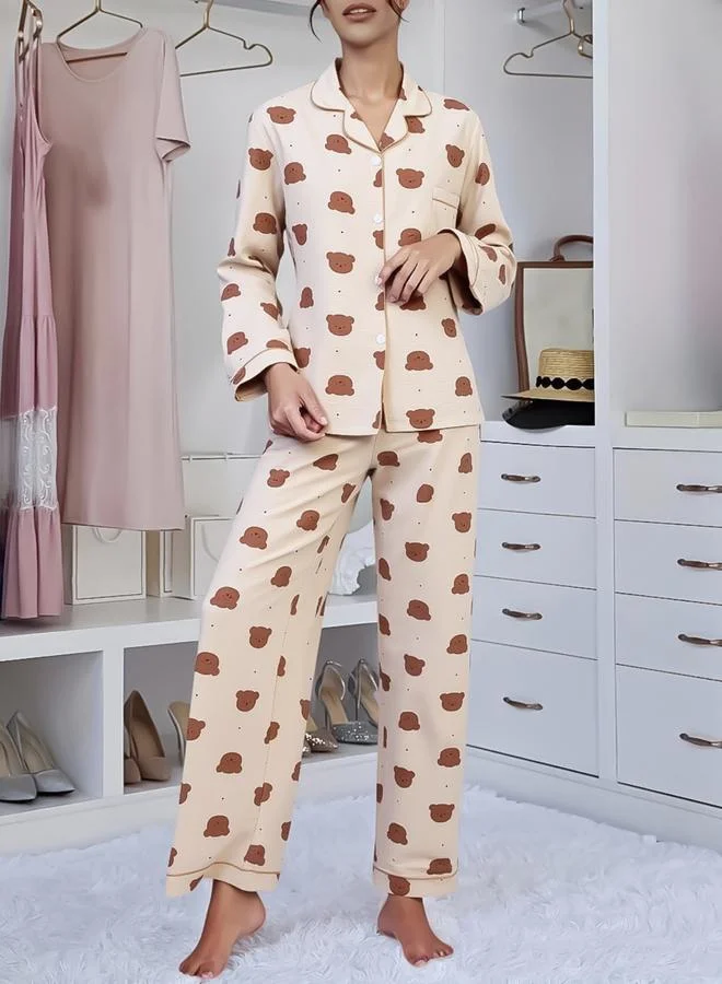 Take Two  Women Graphic Print Shirt and Pyjama Set for Women | Best Price UAE